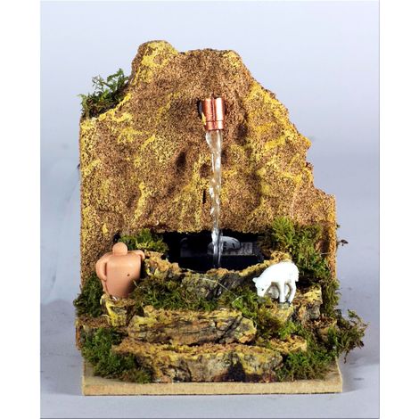 FONTANA CON POMPA FUNZIONANTE 10X13X12CM