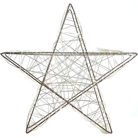 LED 3D-Weihnachtsstern Champagner - 24 cm mit 25 Lichter und 6 Stunden Timer (1/3)