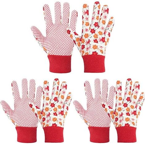 Filiyano-Gants de jardinage pour femmes, antidérapants et confortables, sans épines - Rouge (1/5)