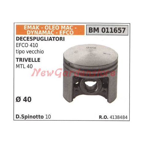 Pistone decespugliatore EFCO 410 trivella MTL 40 Ø 40mm EMAK 011657