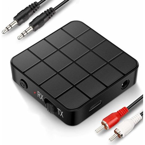 Adattatore Bluetooth, trasmettitore e ricevitore Bluetooth 5.0, mini adattatore portatile RCA e Bluetooth da 3,5 mm 2 in 1, supporta audio HD a bassa latenza per PC, TV, smartphone, tablet