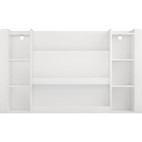 CAIziÉtagère pour enfants, bibliothèque à images avec rangement, armoire pour enfants et bibliothèque pour enfants, meuble en bois pour chambre d’enfant, blanc, 140 x 30 x 95 cm