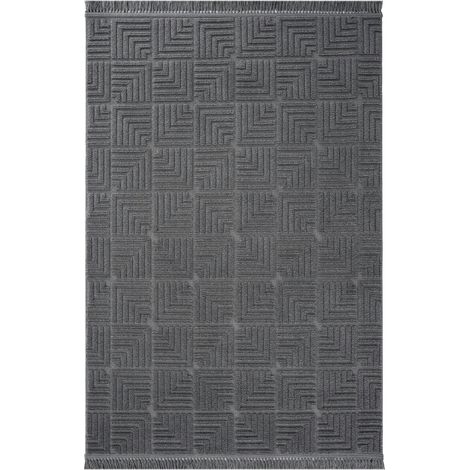 Tapis gris foncé – motif carré, 120x180 cm ISTANBUL (1/5)