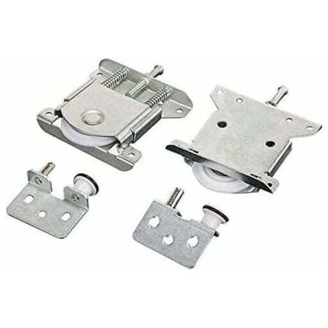 2 pièces Roulette Porte Coulissante placard,Pièces de porte coulissantes pour porte de garde-robe,roues,rouleaux,armoire Runners Guides,Roulette Placard Coulissant Armoire Porte Rouleau,Charge 30 kg (1/5)