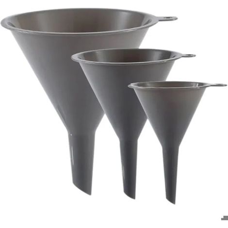 Ensemble d'entonnoirs de cuisine en plastique, 3 entonnoirs ronds pour la mise en bouteille, entonnoir durable et polyvalent (gris (1/5)
