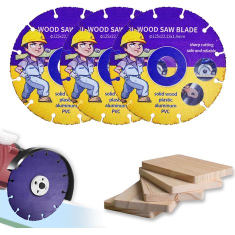 3Pcs Disque à Tronçonner,125 mm Disque à Tronçonner Carbide Multi Wheel,Disque a Tronconner Bois pour Meuleuse d'Angle Pour Planches,Caoutchouc,Contreplaqué,Clous en Acier (1/5)