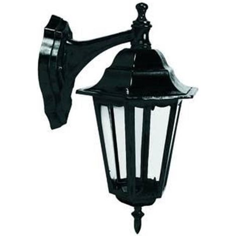 LANTERNA LAMPADA BERLINO ALLUMINIO NERA BRACCIO SUPERIORE MM 265 FERR 8358