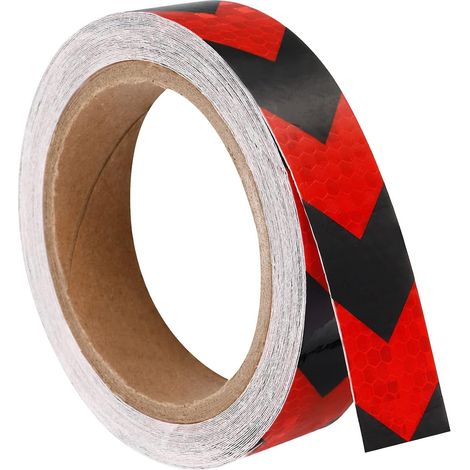 Ruban réfléchissant, 2 rouleau de 10 m x 5 cm, adhésif imperméable, haute visibilité, bande réfléchissante d'avertissement de sécurité pour camions (1/3)