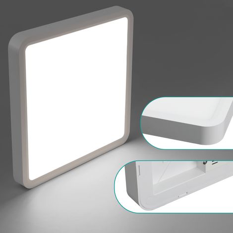 ZMH Plafonnier LED Plafonnier Plat - 23CM Lampe de Salle de Bain Blanche 18W Lampe de Couloir Éclairage de Plafond Chambre 6500K Lampe de Cuisine Lampe de Salle de Bain Carrée Plafond pour Salle de Ba (1/5)