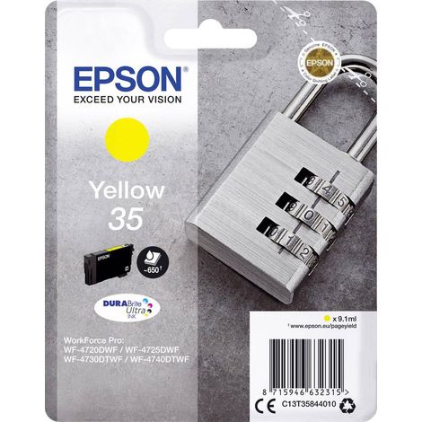 Epson Padlock C13T35844010 cartouche d'encre 1 pièce(s) Original Rendement standard Jaune (1/2)