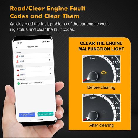 V020 BT 4.0 Fahrzeugdiagnose-Scanner für Android/PC zum Auslesen von Motorfehlercodes