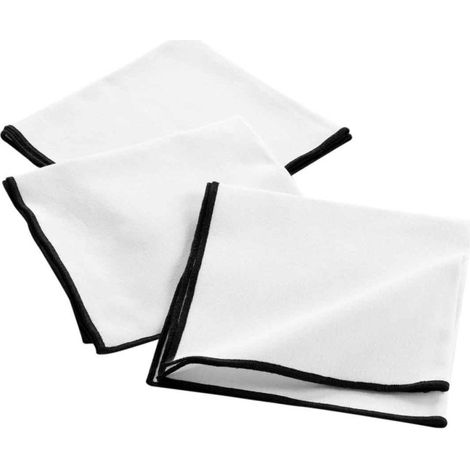 Lot de 3 Serviettes de Table "Mistraline" 40x40cm Blanc