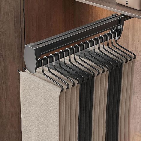 Rack de pantalon coulissant 26cmx10cm Rack de pantalon extensible Alliage d'aluminium Rack de pantalon extensible Tranquille, 51 (1/5)