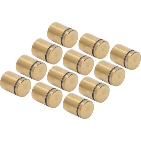 Lot de 12 Vis Entretoises Inox Fixation Murale pour Affiches Publicitaires Broches 25x30mm (1/5)
