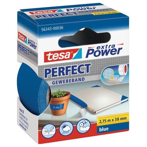 tesa PERFECT 56343-00036-03 Gewebeklebeband tesa® extra Power Blau (L x B) 2.75 m x 38 mm 1 St. (1/2)