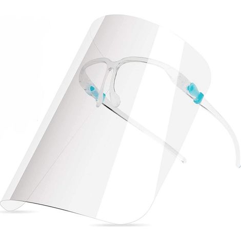 Visière Faciale Transparente Anti-buée - Protection Totale Visage Contre Éclaboussures et Poussières - Réutilisable - Lot de 3 (1/5)