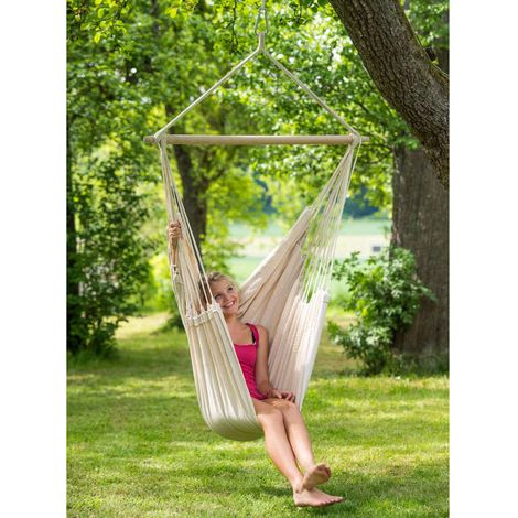Chaise suspendue hamac Amazonas Brasil coloris natura 160 x 130cm (1/10)
