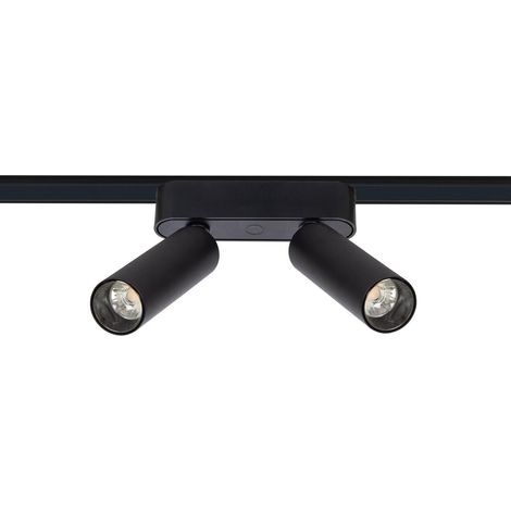 Foco Carril LED Magnético 25mm SuperSlim Doble 14W 48V Negro 4000K Blanco Neutro (1/5)