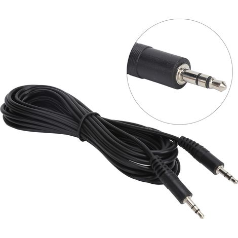 Câble Audio Stéréo 3.5mm Jack Mâle-Mâle 5 mètres pour Haut-parleurs et Écouteurs (1/5)