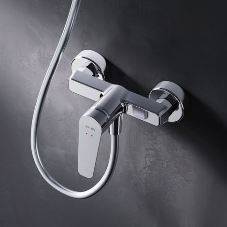 Am.Pm – Mitigeur de douche en laiton chromé – Installation à 2 trous – Cartouche céramique SoftMotion 35mm – Contrôle précis de température et pression (1/5)