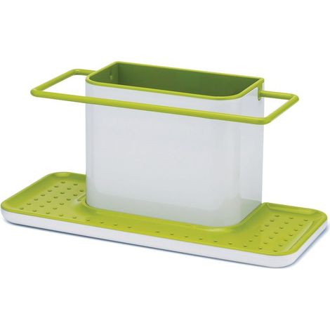 Étagère de rangement sous évier organiseur pour cuisine et salle de bain porte-savon et range-torchons dimensions 30 x 13 x 14 cm couleur vert (1/5)