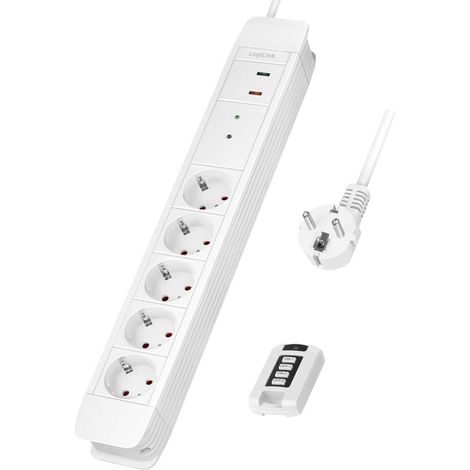 LogiLink LPS402 Multipresa con telecomando Bianco Schuko 1 pz. (1/5)