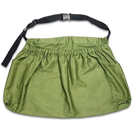 Tablier de récolte de jardin, ceinture de taille de tablier de récolte de toile，vert (1/4)