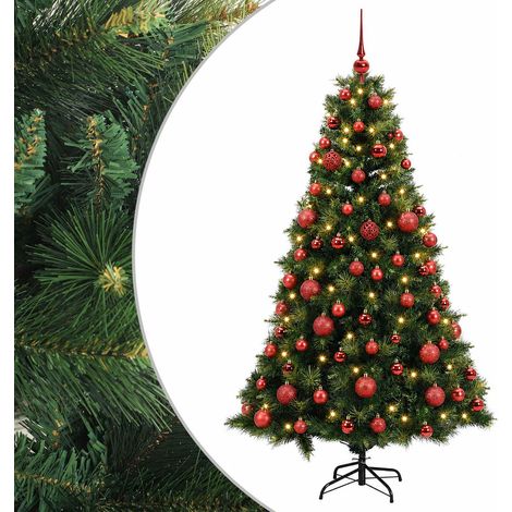 Albero di Natale artificiale con palline 210 cm 300 LED (1/5)