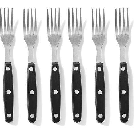 Juego de 6 tenedores para carne de acero inoxidable - Hendi 781432