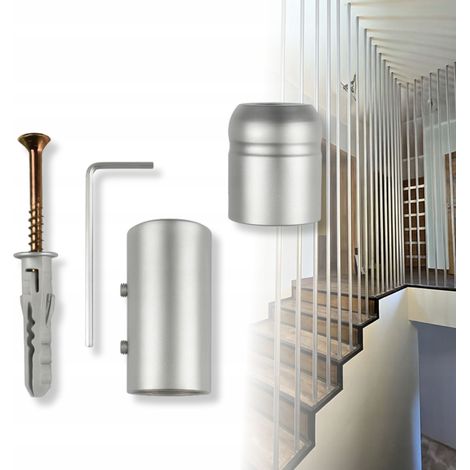 Mittelhalter Für Rundrohr Ø25 mm, Befestigung Für Stabgeländer, Silber