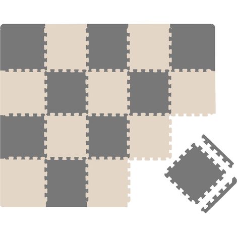 18 Pièces Tapis de Sol Bébé - 30x30 Dalles en Mousse EVA - Carrés Puzzle Enfant (1/5)