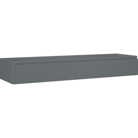Mexen Rivel meuble de salle de bain sous-vasque 160 cm, 1 tiroir, rainuré, graphite mat - 91A20-16023-1-BF66 (1/5)