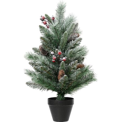 Mini albero con bacche e pigne 42x60 cm