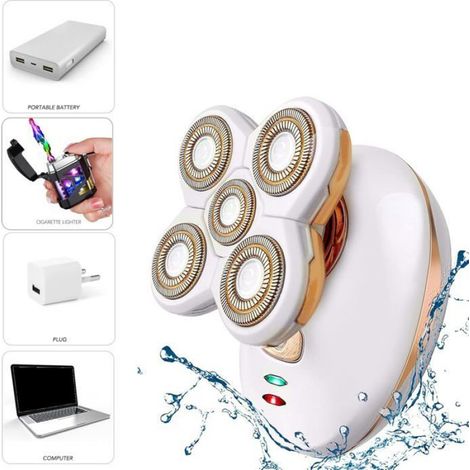 Rasoir Électrique Femme pour Jambes Épilateur Sans Douleur Rechargeable avec Lumière LED pour Épilation Rapide (1/5)