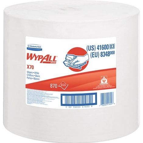 KIMBERLY-CLARK Paño de limpieza WypAll X70 8348 L315xB310aprox.mm blanco 1 capa - 8348 (1/3)