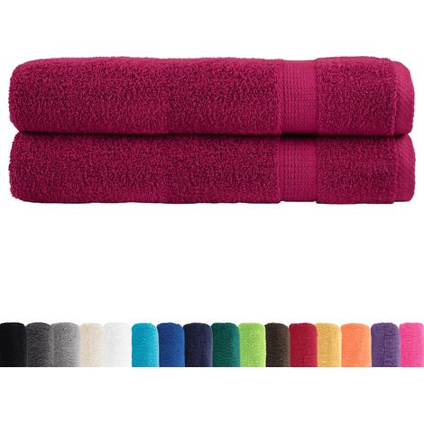 Premium Sauna Towels "SOLUND" 2 pcs Bordeaux 80x200 cm 600 gsm vidaXL