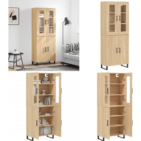 Highboard Sonoma-Eiche 69,5x34x180 cm Holzwerkstoff - Holzwerkstoff - Sonoma-Eiche (1/5)