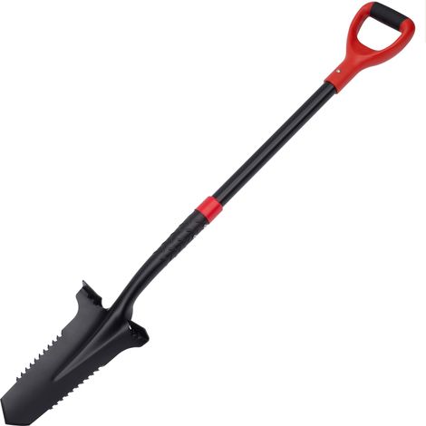 Bêche avec scie à Racine pour Racines jusqu'à 3 cm Largeur de Travail 195 mm Poignée Ergonomique en D pour Jardin, Construction et Entretien du Paysage/bêche/Bêche/Racine (1/5)