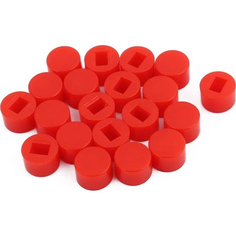 20 pièces rond en forme bouton tactile couvercle protection rouge pour 5,8 mm x 3,8 plaque sécurité