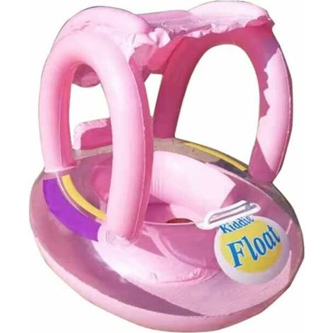 SnowKids Pool Floats, Baby Inflatable Swim Ring Seat with Canopy, Summer Outdoor Canopy Water Play Gift Pool Toys (1/3)