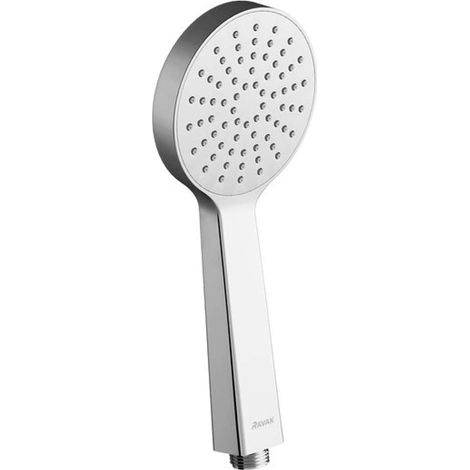 Ravak - Ducha de mano Flat S 960.00, plana, 1 función, diámetro 10 cm, cromo X07P343 (1/2)
