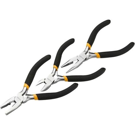 SET 3 PCS MINI ALICATES PARA ELECTRONICA 115MM TOLSEN