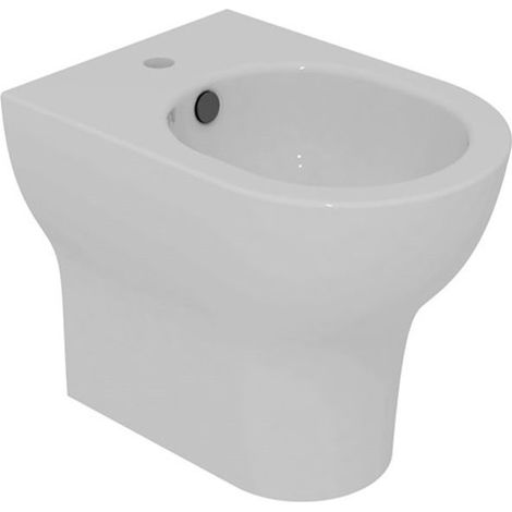 Bidet a Terra in Ceramica SPEED Installazione Filomuro - Bianco Lucido - Design Moderno (1/3)