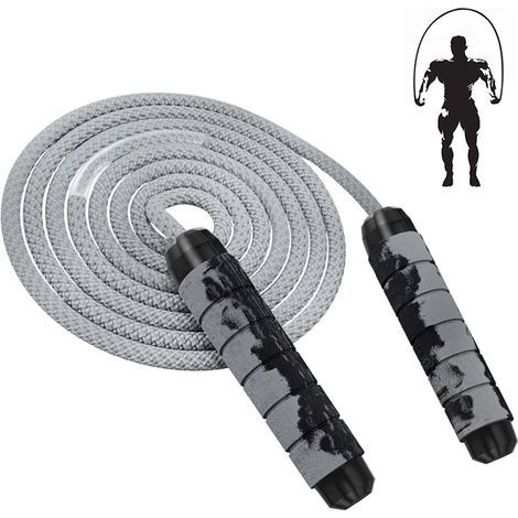 Corde à sauter Fitness, Professionnel de Formation = corde à sauter Adultes avec des Poids, le saut à la Corde avec roulement à Billes, Jump Rope Longueur & Gewichtsblöcke Réglable Skipping Rope, I (1/5)