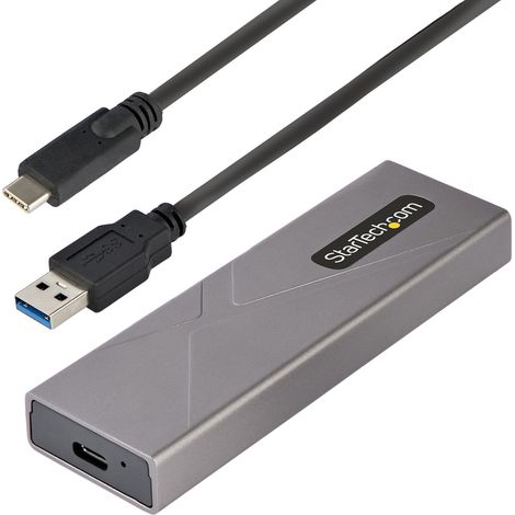 StarTech.com M2-USB-C-NVME-SATA contenitore di unità di archiviazione Box esterno SSD Grigio (1/4)
