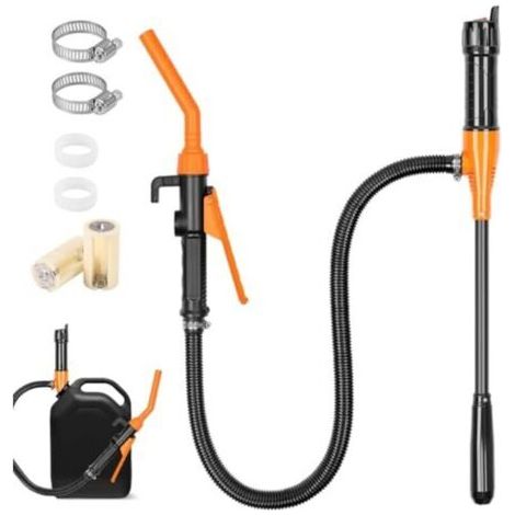 Pompe à batterie portable - Pompe à carburant multifonction à piles - Pompe à siphon électrique pour transvaser l'essence, le diesel, l'eau, le carburant, jusqu'à 9 litres par minute