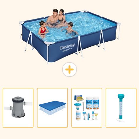 Bestway Bestway Steel Pro Rectangulaire - 300x201x66 cm - 5-pièces S226 (1/5)