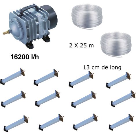 Set aération bassin de jardin 12 diffuseurs 13 cm de 30000 à 50000 litres (1/5)