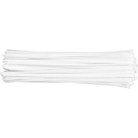 Attaches De Câble - 7 6 X 500 Mm - Pour Fils Et Faisceaux Électriques - Blanc - 75 Pièces (1/4)