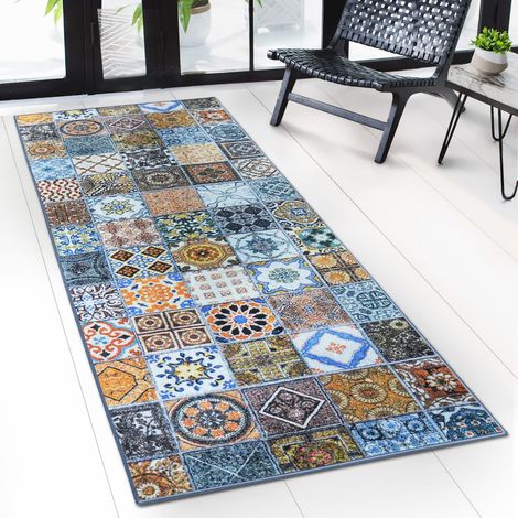 Tapis Ornement Vintage Oriental pour la Cuisine, Le Couloir et Le Salon 80 x 400 cm, Bonita